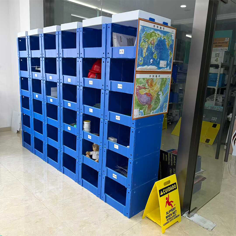 Spremnik za odlaganje dijelova Correx PP šuplje ploče koji se može složiti