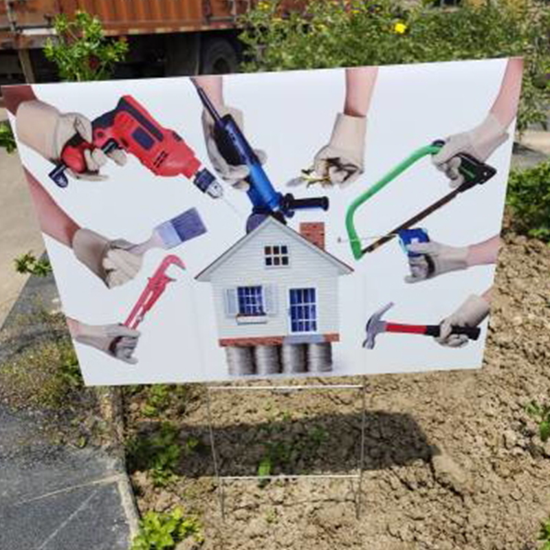Vodootporan vanjski valoviti plastični znak za vrtni kolac