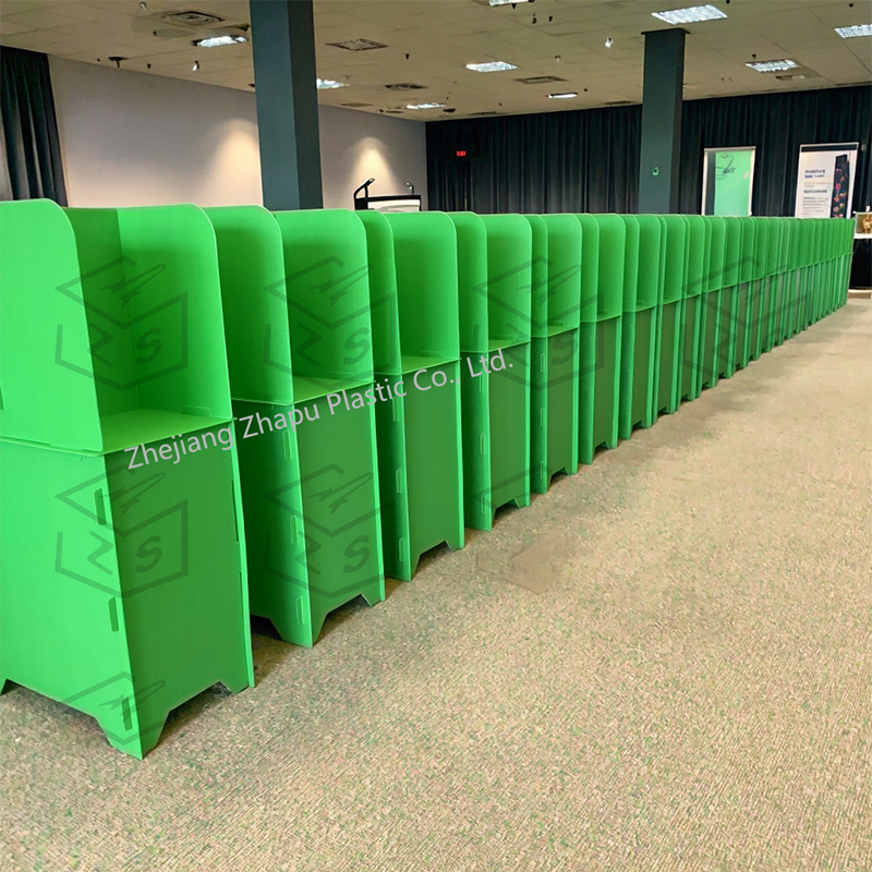Vodootporni prijenosni valoviti plastični izborni stalak za privatnost